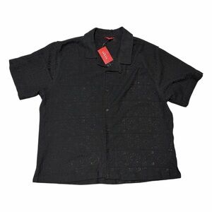 Guess Black SS Bacari Casual Button Down Shirt Sz XL